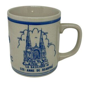 VTG La Basilique de Ste-Anne de Beaupré Quebec Souvenir Mug Ceramic Japan 3.25"